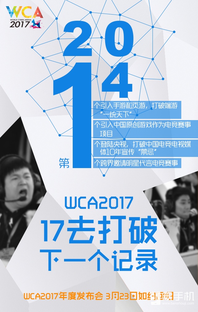 WCA2017发布“时光轴”海报，宣布3月全面回归